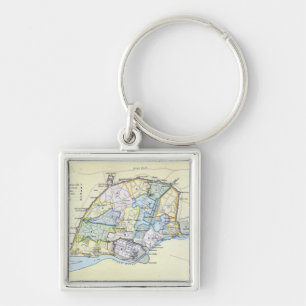 Llavero Plan de Delhi 1857-58, grabado por Guyot y