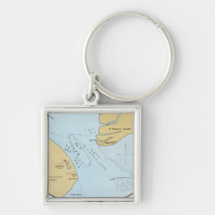 Llavero Plan del ataque naval y captura de Port Royal