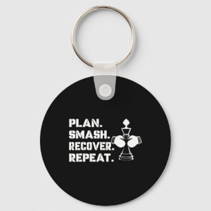 Llavero Plan. Smash. Recover. Repeat.' - Boxeo Ajedrez