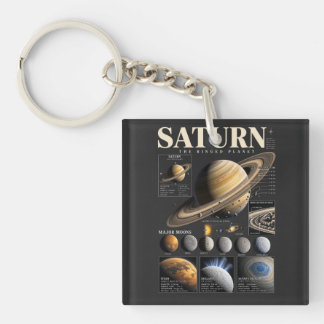 Llavero | Planeta Saturno Vintage Espacio Astronom