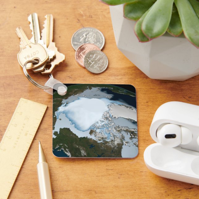 Llavero Planeta Tierra Que Muestra La Cobertura Del Hielo  (Escritorio )