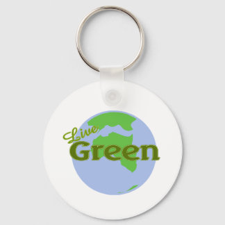 Llavero planeta verde vivo