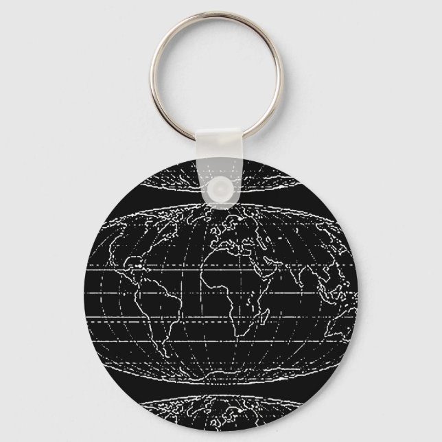 Llavero planisfera simple/mapas (Anverso)