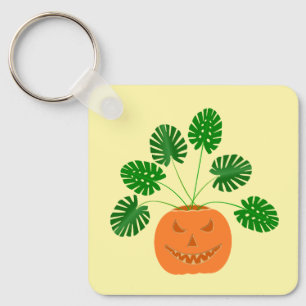 Llavero Planta de Monstera de Halloween en Personalizado d