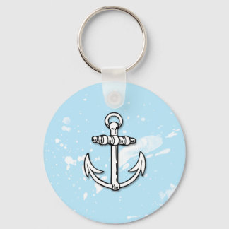 Llavero Plantas de pintura de anclaje azul - Keychain