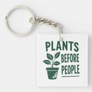Llavero Plantas Divertidas Antes que las Personas Arte de