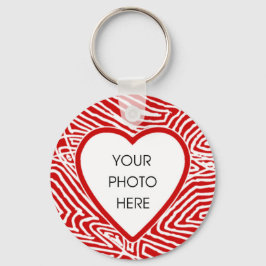 Llavero Plantilla de cadena de claves de borde cardíaco de