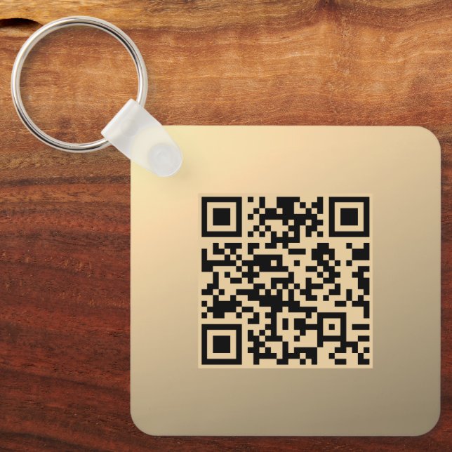 Llavero Plantilla de código QR editable instantáneamente | (Anverso)