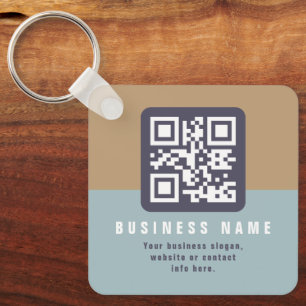 Llavero Plantilla de código QR moderno editable   Colores 