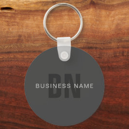 Llavero Plantilla de diseño de monograma editable en gris