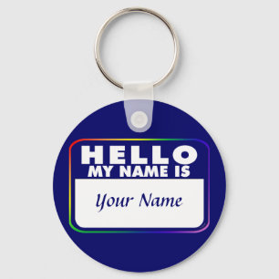 Llavero Plantilla de etiqueta de nombre