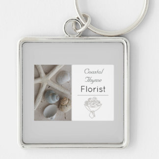 Llavero Plantilla de logotipo de floristería costera edita