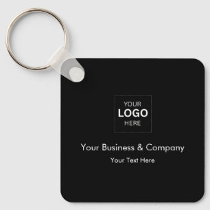 Llavero Plantilla de logotipo de negocio de lujo negro per