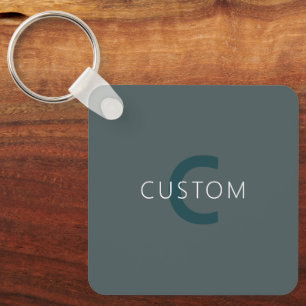 Llavero Plantilla de monograma personalizable con estilo