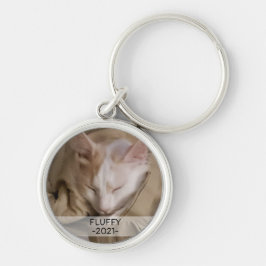 Llavero Plantilla de nombre de foto de perro de gato masco