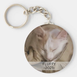 Llavero Plantilla de nombre de foto de perro de gato masco