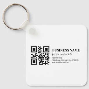 Llavero Plantilla de nombre de negocio de código QR person