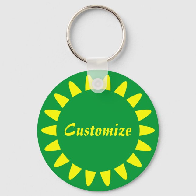 Llavero Plantilla de Sun Ray - 3 - Todo Verde (Anverso)