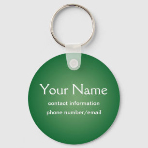 Llavero Plantilla de texto de cadena de claves básica verd