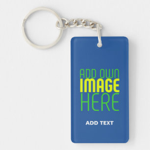 LLAVERO PLANTILLA DE TEXTO DE IMAGEN AZUL DE COBALT EDITAB