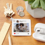 Llavero Plantilla de texto y foto de Novedad de medios soc<br><div class="desc">Teclado de estilo de novedad de medios sociales de Ricaso - un sencillo pero divertido llavero - agrega tus fotos y etiquetas favoritas a esta plantilla</div>