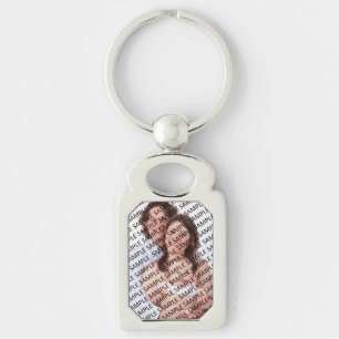 Llavero Plantilla del regalo del retrato de la fotografía