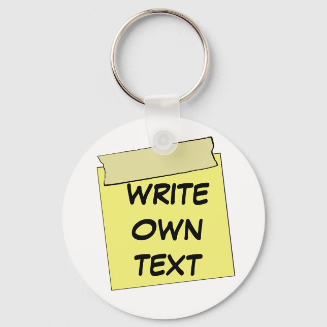 Llavero Plantilla Publicar Nota De Ti - Cinta (Añadir Text (Anverso)