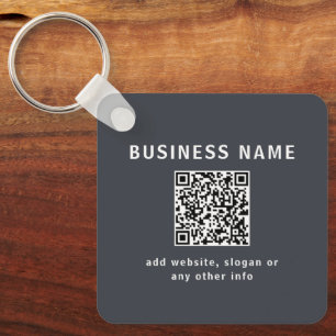 Llavero Plantilla simple para tu código QR   Gris oscuro
