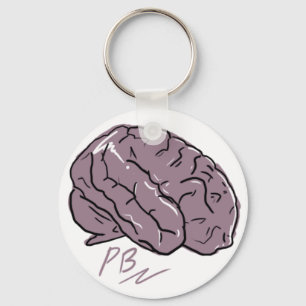 Llavero plástico del logotipo del cerebro