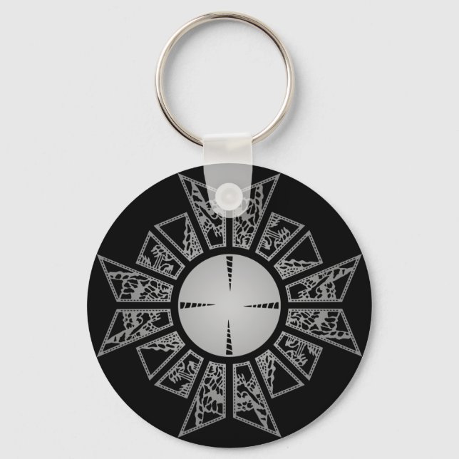 Llavero Plata de estrella de lino (Anverso)