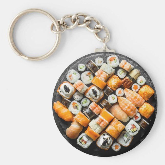 Llavero Plata de sushi (Frente)