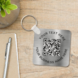 Llavero Plata promocional de código QR