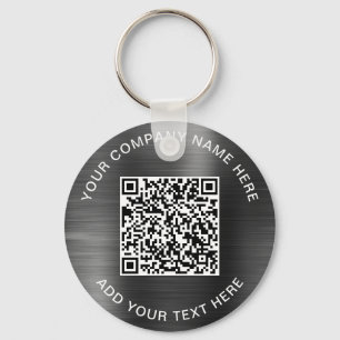 Llavero Plata promocional de código QR moderno