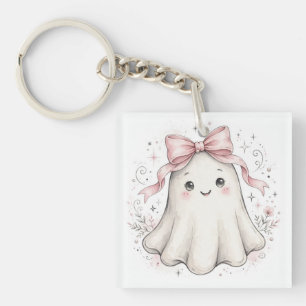 Llavero Platos de papel de cumpleaños con fantasmas rosado