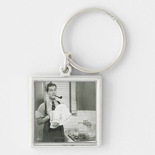 Llavero Platos que se lavan del hombre (Frente)