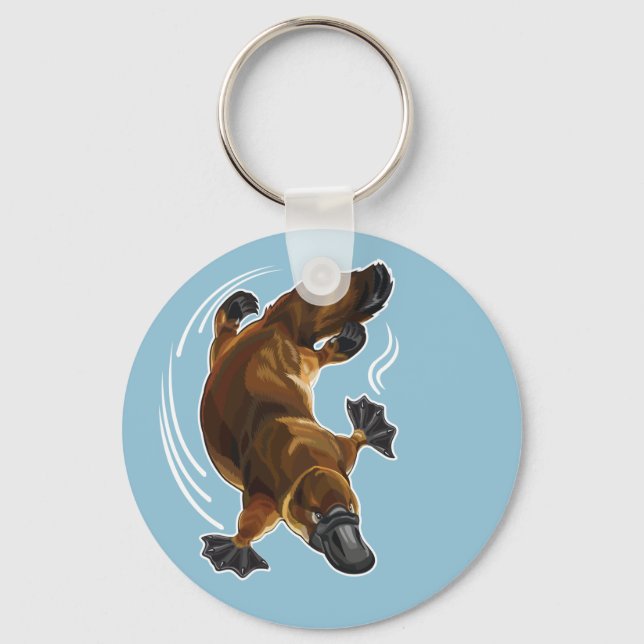 Llavero platypus con moto de pato (Anverso)