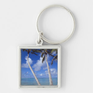 Llavero Playa bordeada de palmeras Islas Cook