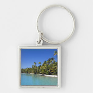 Llavero Playa bordeada de palmeras Islas Cook 2