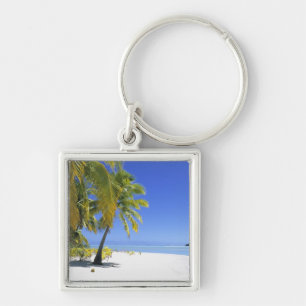 Llavero Playa bordeada de palmeras Islas Cook 3