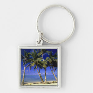 Llavero Playa bordeada de palmeras Islas Cook 4