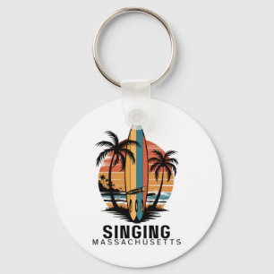 Llavero Playa Cantante Machusetts Surfing Surfista 