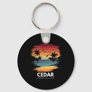 Llavero Playa de Cedar Long Island Surfboard Surfing Vinta
