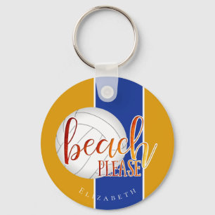 Llavero playa de chicas por favor voleibol keychain con no