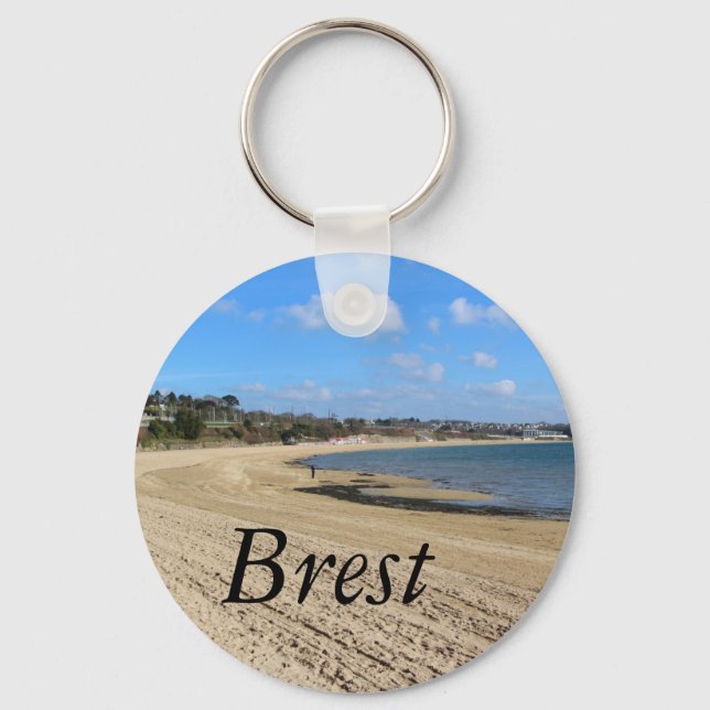 Llavero Playa de Moulin Blanc en Brest (Anverso)