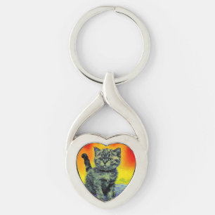 Llavero Playa de Sunset Cat Style Van Gogh