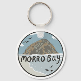 Llavero Playa del Ilustracion de Morro Bay Central Califor