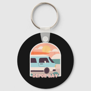 Llavero Playa Depoe Y Colores Pastel Retro Sol Y Surf
