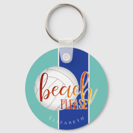 Llavero playa divertida por favor chicas de voleibol keych
