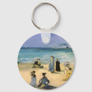 Llavero Playa en Boulogne de Edouard Manet, Arte Antiguo
