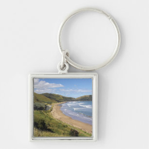 Llavero Playa Makorori cerca de Gisborne, Eastland, Nueva 